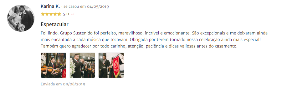 Depoimento Casamentos.com.br 3